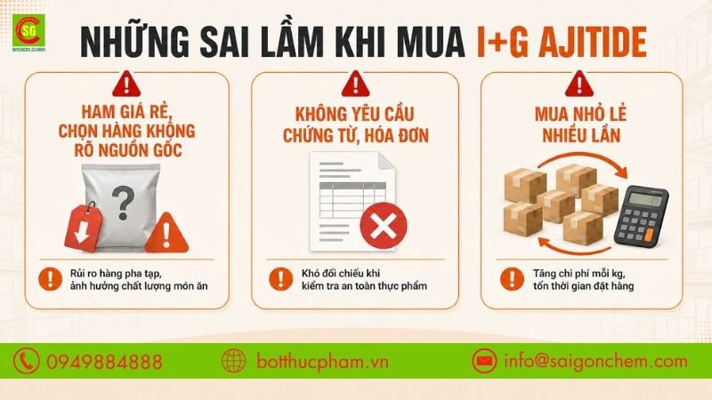 Những sai lầm khi mua I+G Ajitide